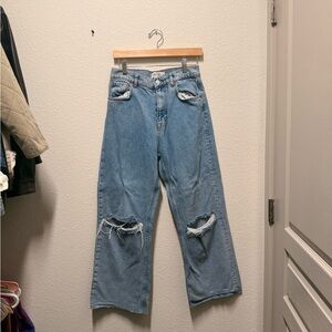 Zara Blue Flare & Wide Leg Jeans